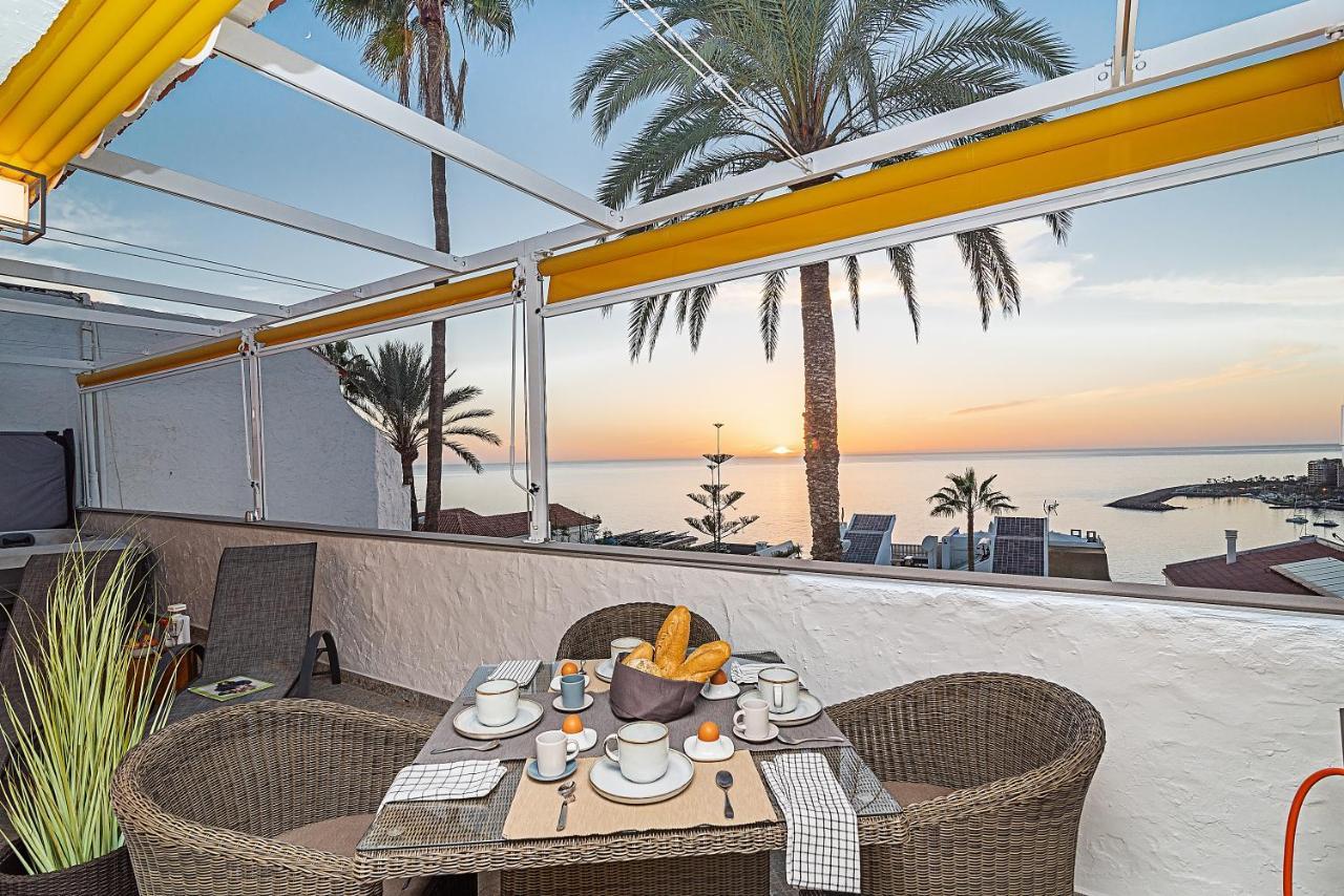 Mogan Luxury Apartment, Sea Views, Jacuzzi And Sauna. 외부 사진